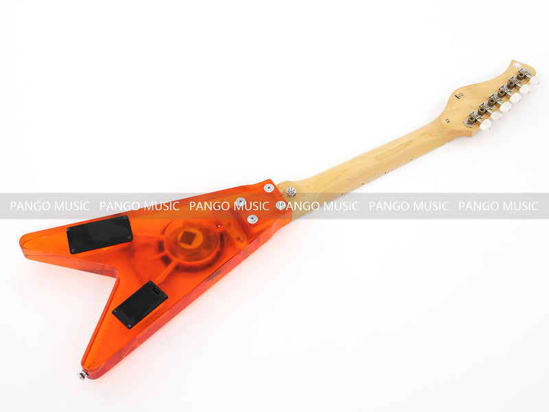 Red Acrylic Body Travel Electric Guitar (C253, only 1)