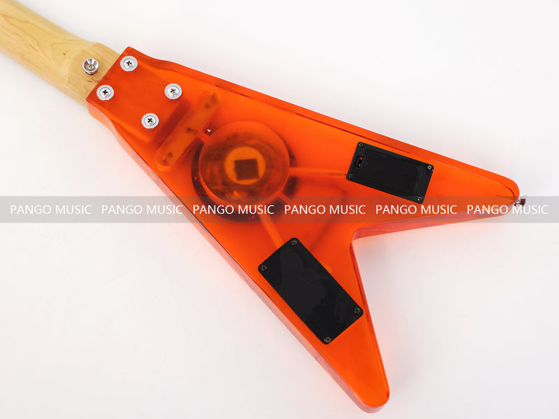 Red Acrylic Body Travel Electric Guitar (C253, only 1)