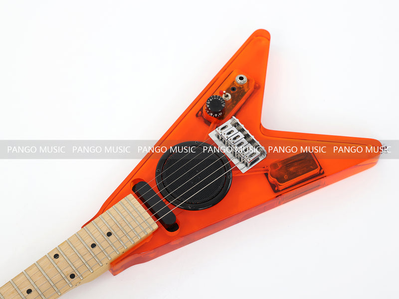 Red Acrylic Body Travel Electric Guitar (C253, only 1)