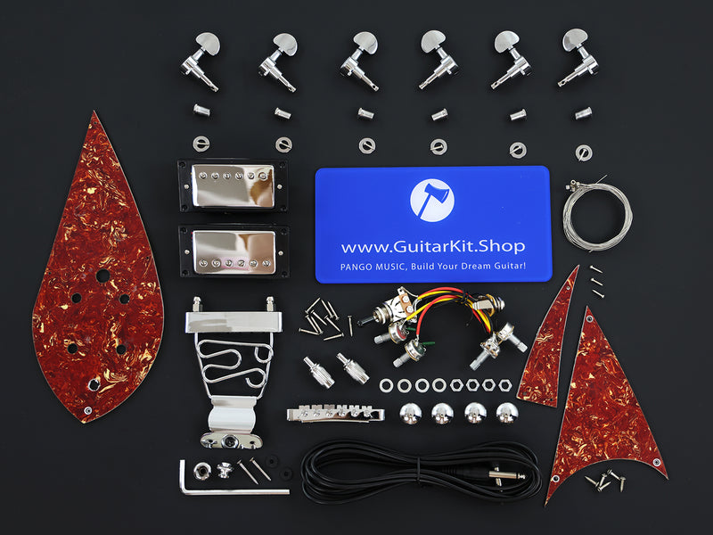 Rick Style Semi Hollow Body DIY Electric Guitar Kit (PRC-326F, Fast Shipping, Tariff-free)