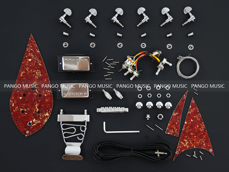 Rick Style Semi Hollow Body DIY Electric Guitar Kit (PRC-326F, Fast Shipping, Tariff-free)