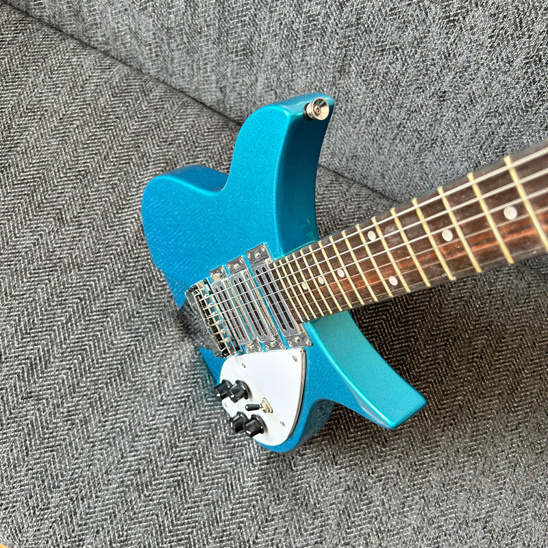 Rick Style Short Scale Length Electric Guitar with Metallic Finish (GKS-012)