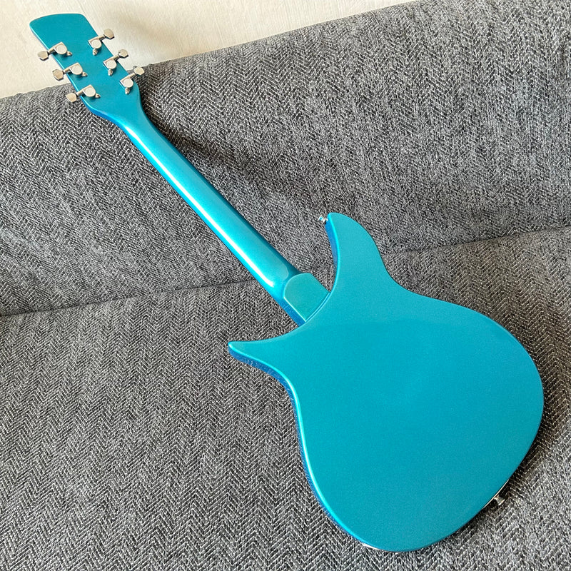 Rick Style Short Scale Length Electric Guitar with Metallic Finish (GKS-012)