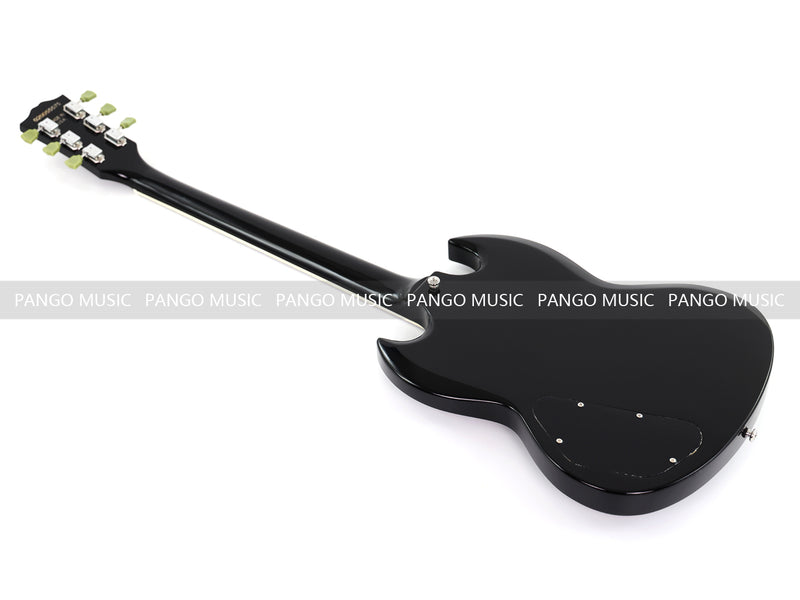 SG-Style Black Gloss Finish Electric Guitar (LYM-490-B, B Level)