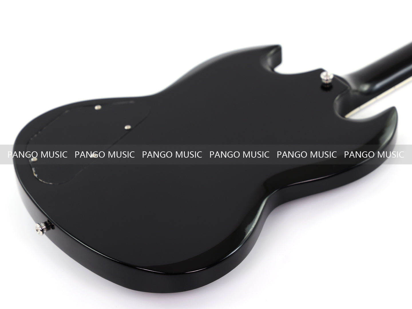 ブラック SGスタイル エレキギター SG-Style Black Gloss Finish Electric Guitar (LYM-490-B, B Level