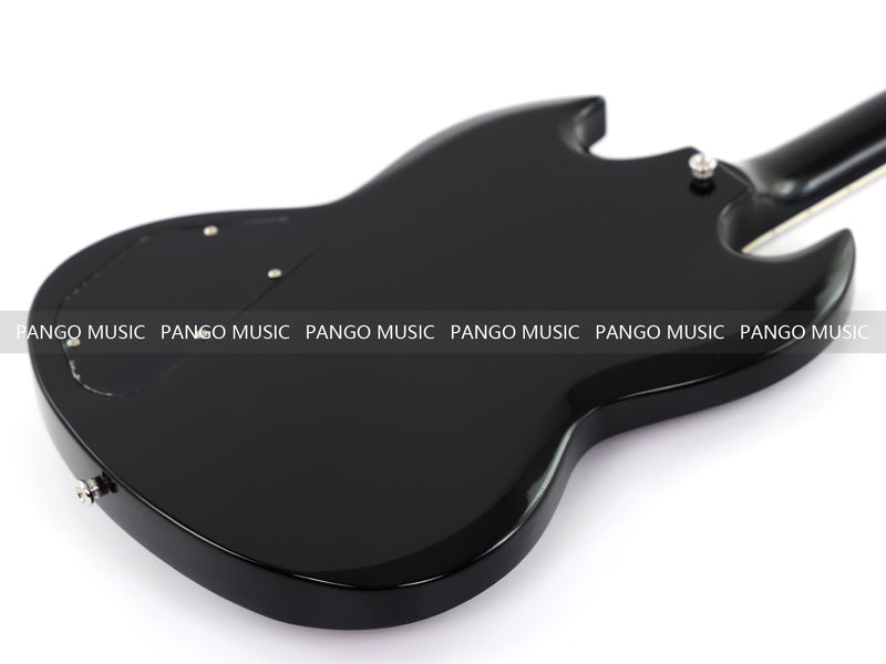 SG-Style Black Gloss Finish Electric Guitar (LYM-490-B, B Level)