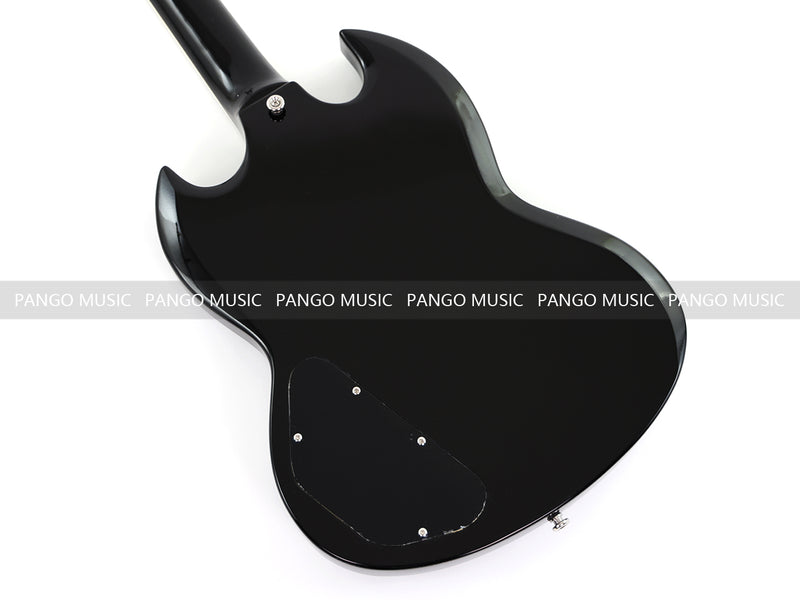 SG-Style Black Gloss Finish Electric Guitar (LYM-490-B, B Level)