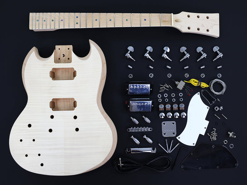 SG Style Left Hand Alder Body DIY Electric Guitar Kit (LRF-043, Limited Edition)