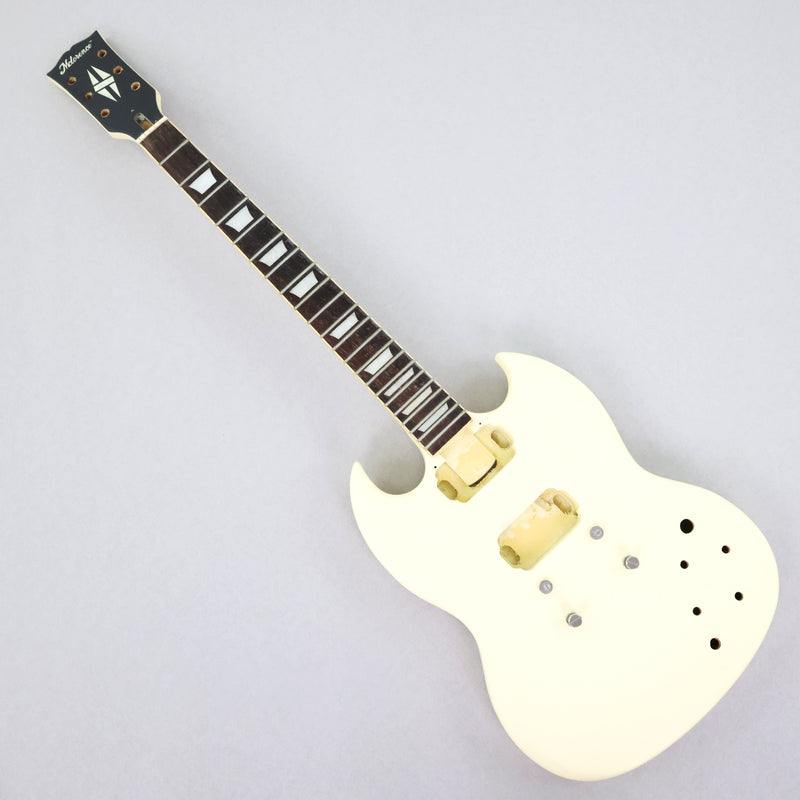 SG Style Satin Ivory Double Cutaway DIY Electric Guitar Body and Neck Kit (RTA-021)