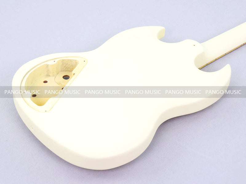 SG Style Satin Ivory Double Cutaway DIY Electric Guitar Body and Neck Kit (RTA-021)