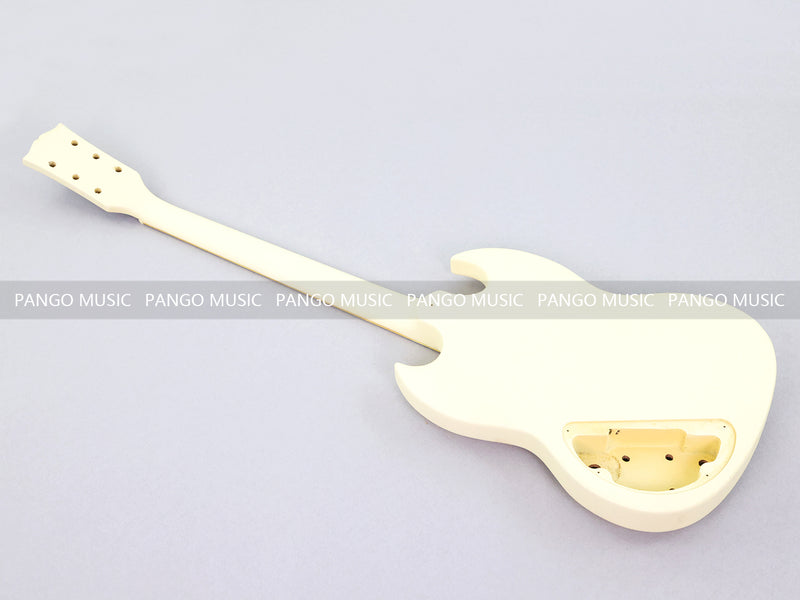 SG Style Satin Ivory Double Cutaway DIY Electric Guitar Body and Neck Kit (RTA-021)