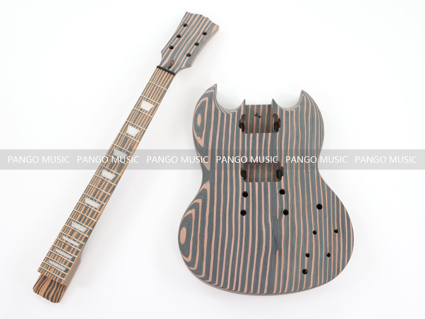 SG Style All Zebrawood DIY Electric Guitar Kit (PSG-529) — Guitar