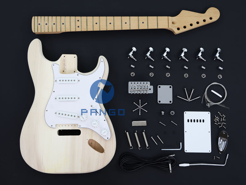 ST Style Reverse Headstock DIY Electric Guitar Kit with Roasted Maple Neck and Fretboard (15390, Limited Edition)