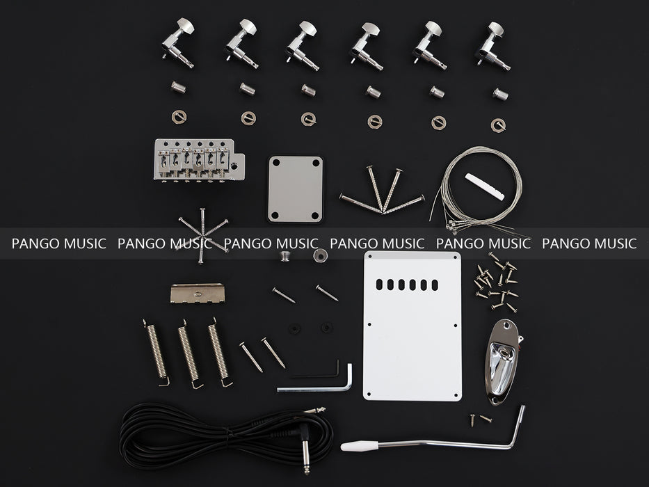 ST Style Reverse Headstock DIY Electric Guitar Kit with Roasted Maple Neck and Fretboard (15390, Limited Edition)