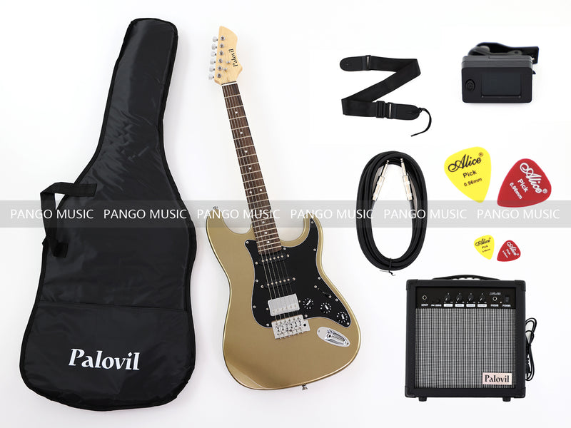 ST Style SSH Pickups Beginner Electric Guitar Bundle with 20W Amp (PHY-164-B)