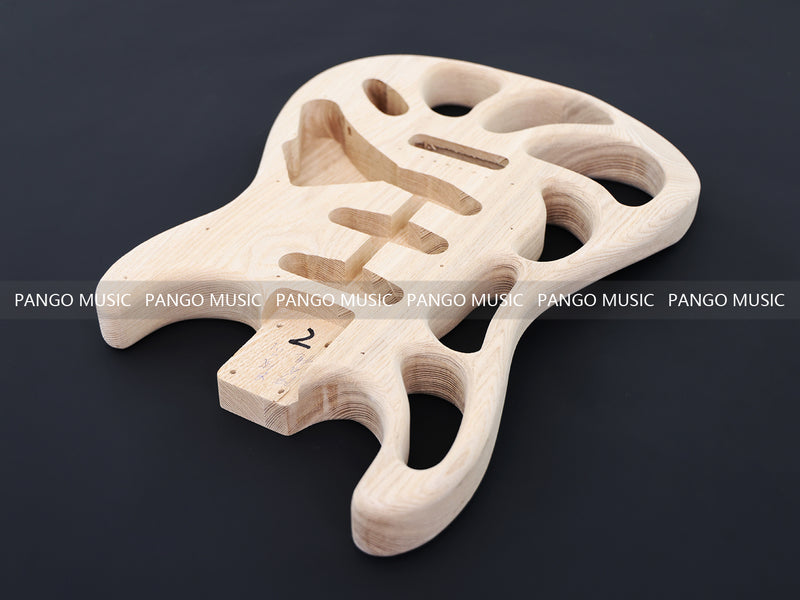 Weight Relief Design Ash Body DIY Electric Guitar Kit (PST-570F, Fast Shipping, Tariff-free)