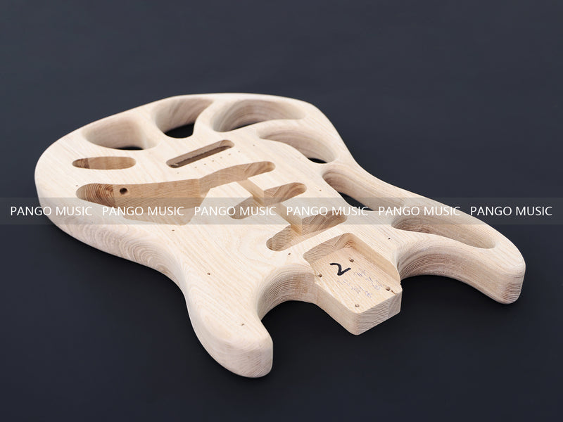Weight Relief Design Ash Body DIY Electric Guitar Kit (PST-570F, Fast Shipping, Tariff-free)