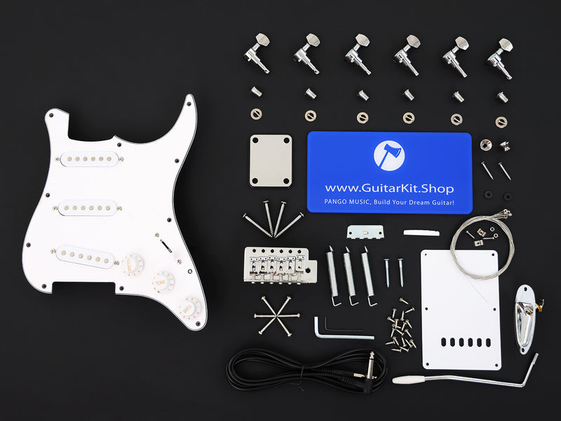 Weight Relief Design Ash Body DIY Electric Guitar Kit (PST-570F, Fast Shipping, Tariff-free)