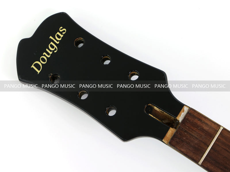 Satin Black Curved Sound Hole Semi-Hollow DIY Electric Guitar Body and Neck Kit (RTA-020)