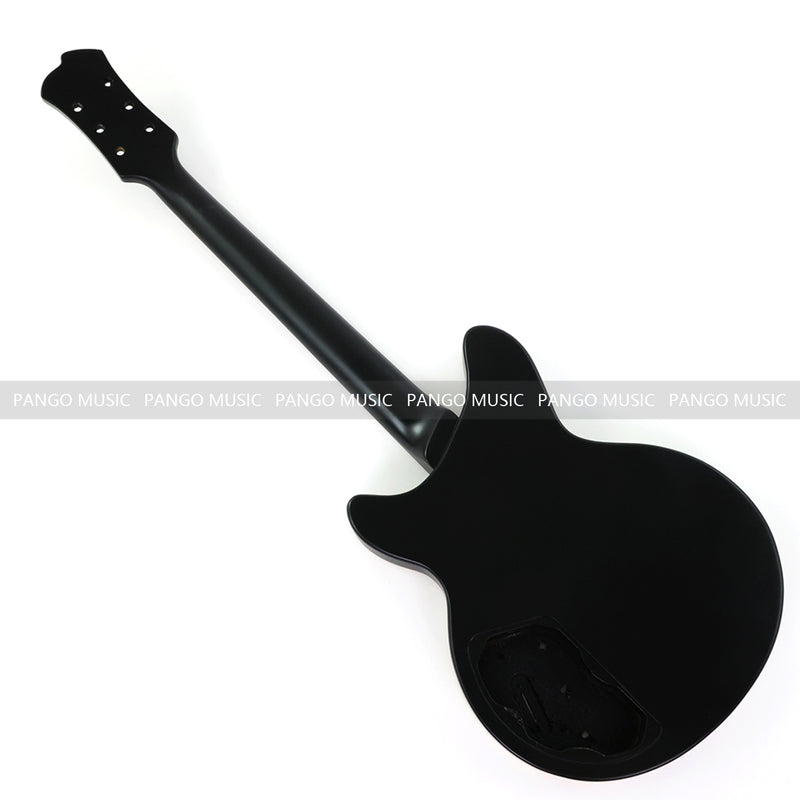 Satin Black Curved Sound Hole Semi-Hollow DIY Electric Guitar Body and Neck Kit (RTA-020)