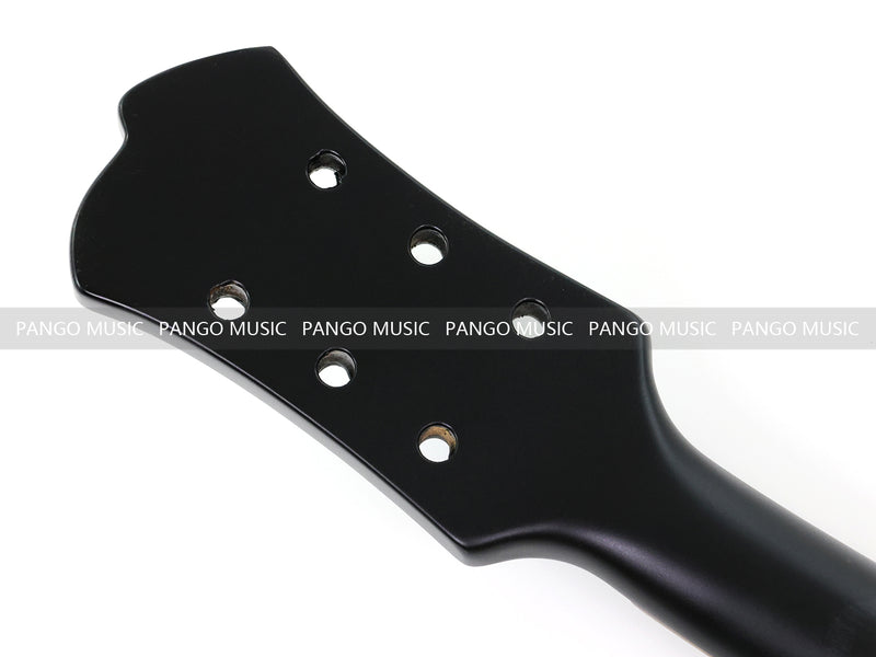 Satin Black Curved Sound Hole Semi-Hollow DIY Electric Guitar Body and Neck Kit (RTA-020)