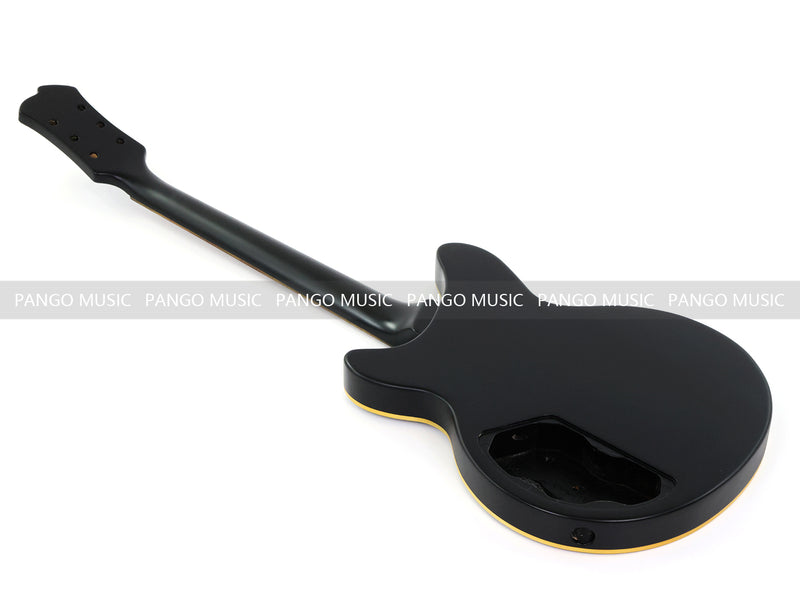 Satin Black Curved Sound Hole Semi-Hollow DIY Electric Guitar Body and Neck Kit (RTA-020)
