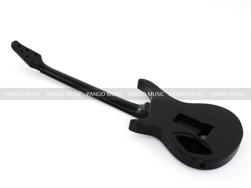 Satin Black F-hole Semi-Hollow Double Cutaway DIY Electric Guitar Body and Neck Kit (RTA-018)