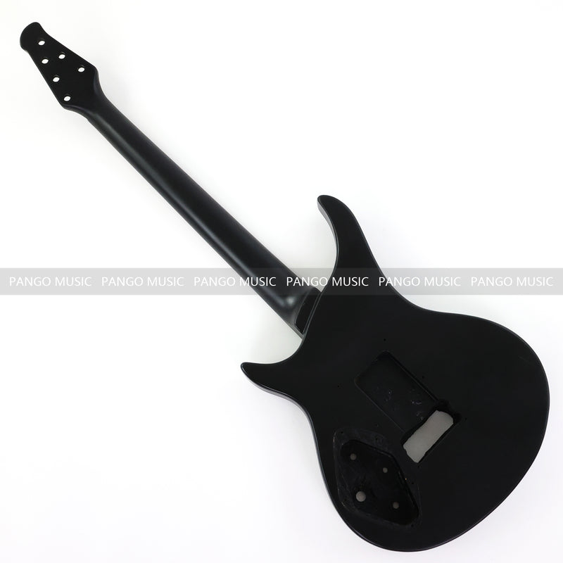 Satin Black F-hole Semi-Hollow Double Cutaway DIY Electric Guitar Body and Neck Kit (RTA-018)