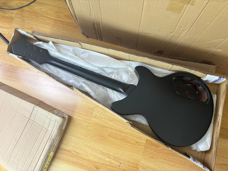 Satin Sunburst Left-Handed Semi-Hollow DIY Electric Guitar Body and Neck Kit (RTA-019)