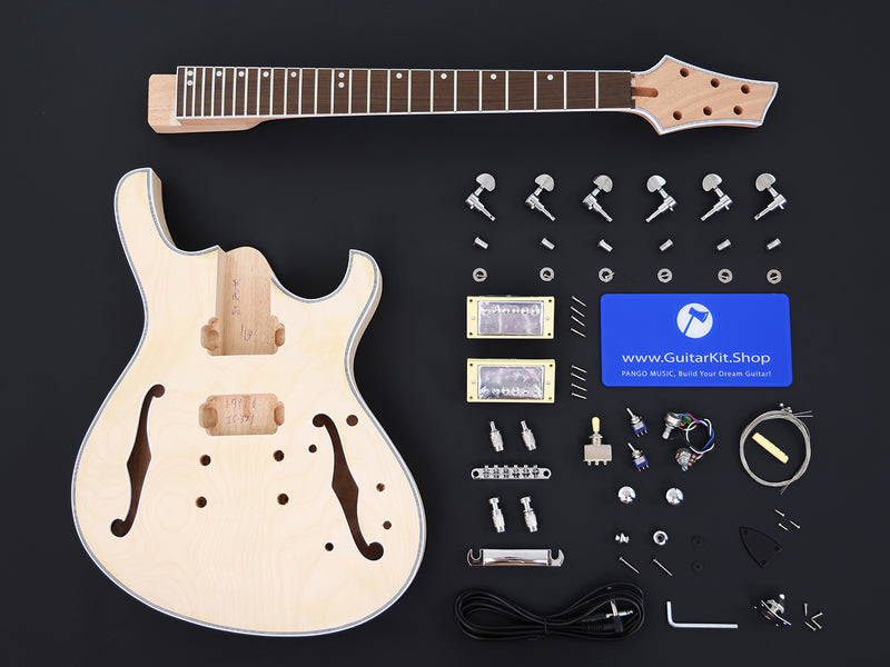 Pre-Sale Semi-Hollow Body DIY Electric Guitar Kit (PJS-329X)