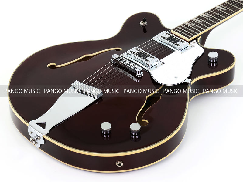 Semi-Hollow Body ES-335 Style Electric Guitar with Gloss Burgundy Finish (HY-2603)