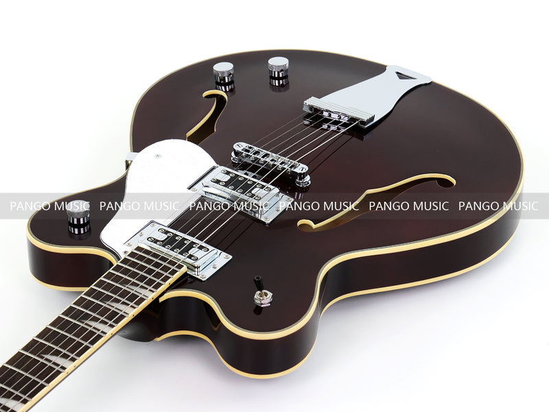 Semi-Hollow Body ES-335 Style Electric Guitar with Gloss Burgundy Finish (HY-2603)