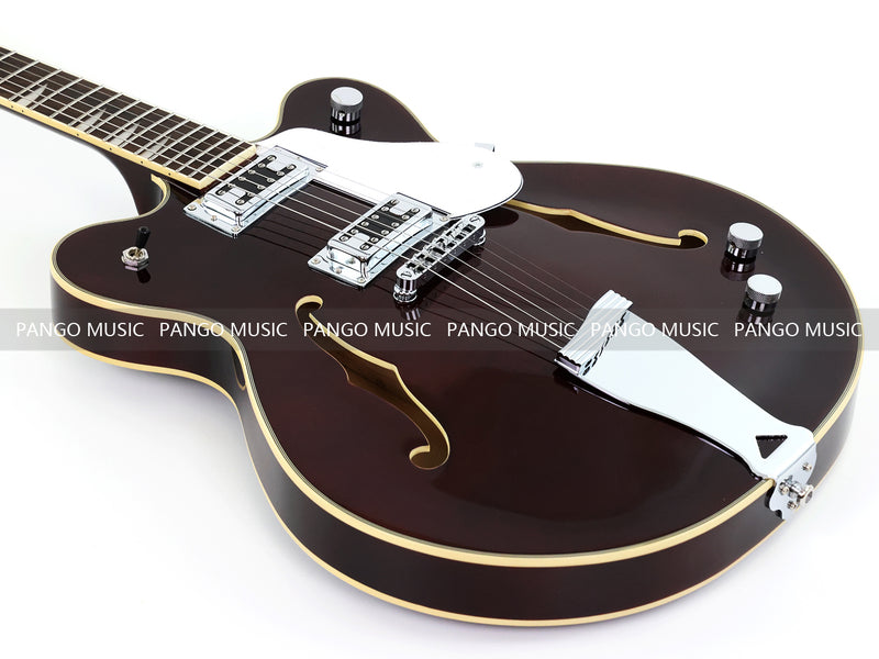 Semi-Hollow Body ES-335 Style Electric Guitar with Gloss Burgundy Finish (HY-2603)