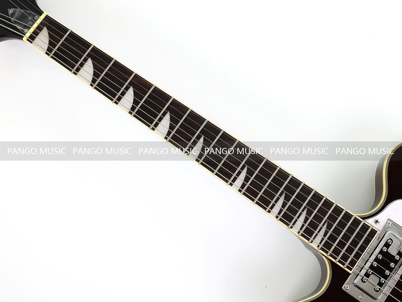 Semi-Hollow Body ES-335 Style Electric Guitar with Gloss Burgundy Finish (HY-2603)
