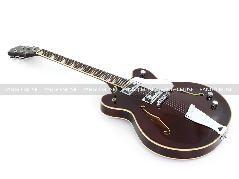Semi-Hollow Body ES-335 Style Electric Guitar with Gloss Burgundy Finish (HY-2603)