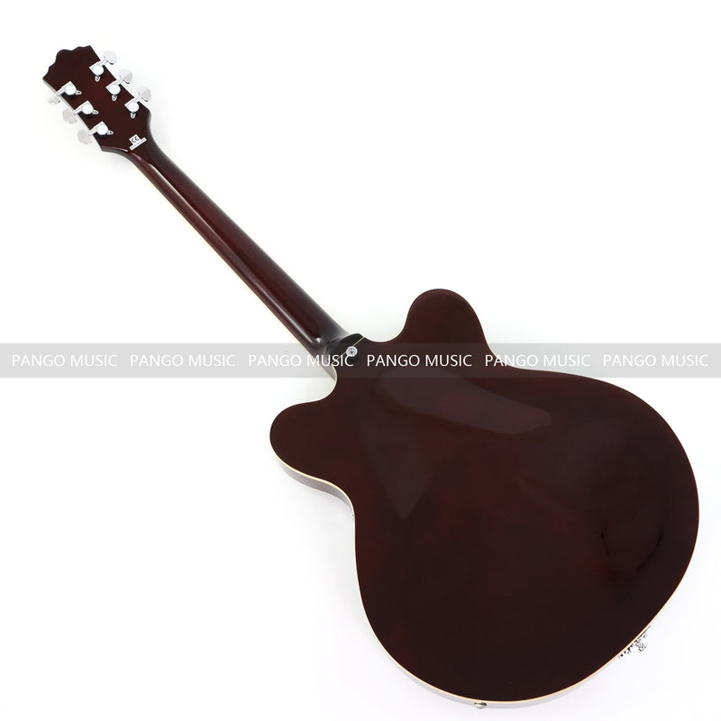 Semi-Hollow Body ES-335 Style Electric Guitar with Gloss Burgundy Finish (HY-2603)