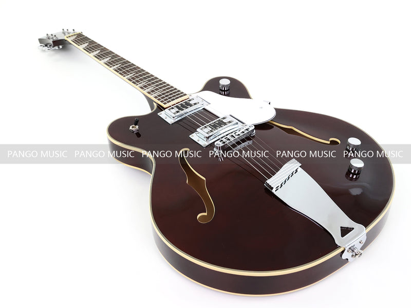 Semi-Hollow Body ES-335 Style Electric Guitar with Gloss Burgundy Finish (HY-2603)
