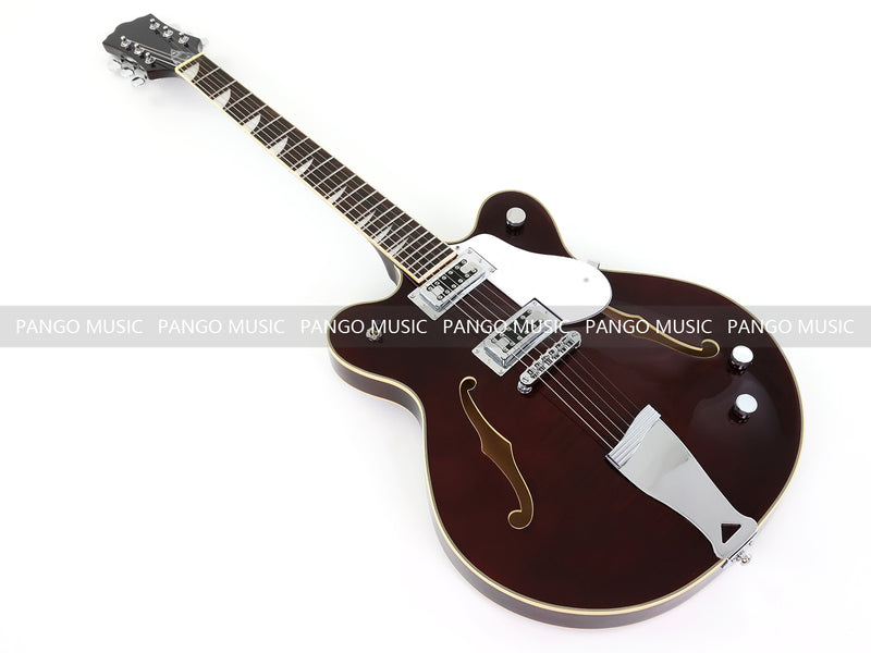 Semi-Hollow Body ES-335 Style Electric Guitar with Gloss Burgundy Finish (HY-2603)