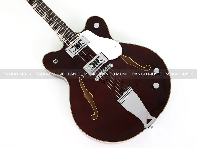 Semi-Hollow Body ES-335 Style Electric Guitar with Gloss Burgundy Finish (HY-2603)