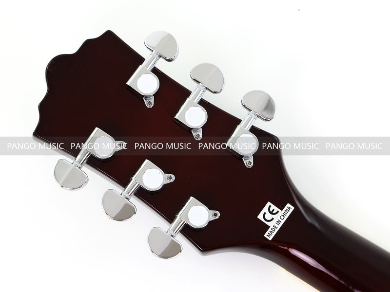 Semi-Hollow Body ES-335 Style Electric Guitar with Gloss Burgundy Finish (HY-2603)
