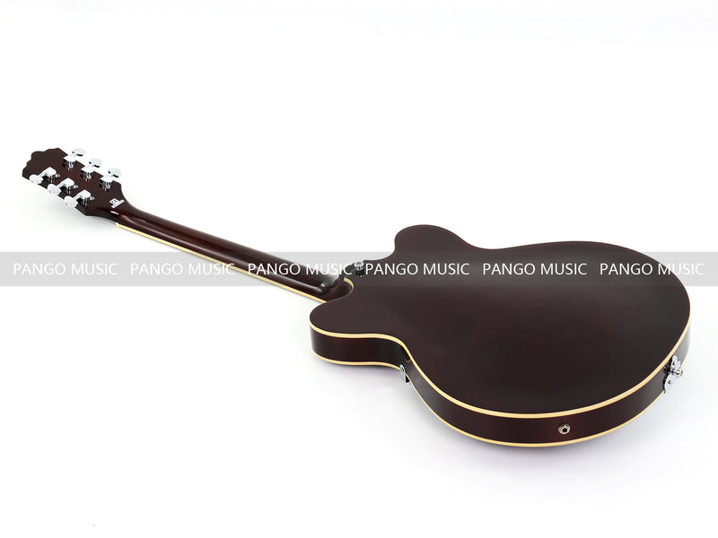 Semi-Hollow Body ES-335 Style Electric Guitar with Gloss Burgundy Finish (HY-2603)