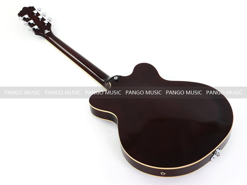 Semi-Hollow Body ES-335 Style Electric Guitar with Gloss Burgundy Finish (HY-2603)