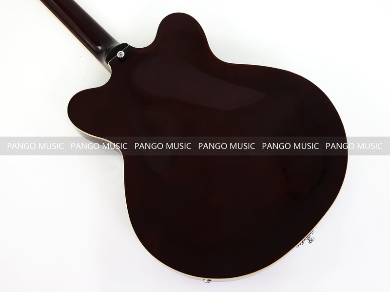 Semi-Hollow Body ES-335 Style Electric Guitar with Gloss Burgundy Finish (HY-2603)
