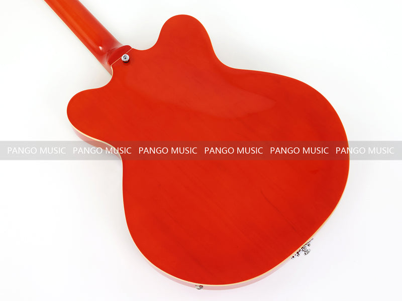 Semi-Hollow Body ES-335 Style Electric Guitar with Gloss Orange Finish (HY-2605)