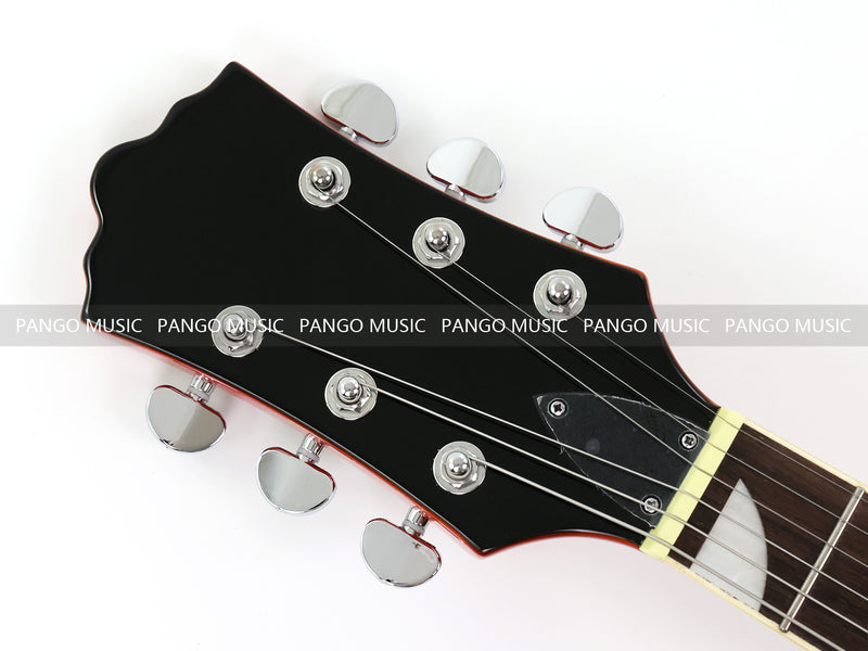 Semi-Hollow Body ES-335 Style Electric Guitar with Gloss Orange Finish (HY-2605)
