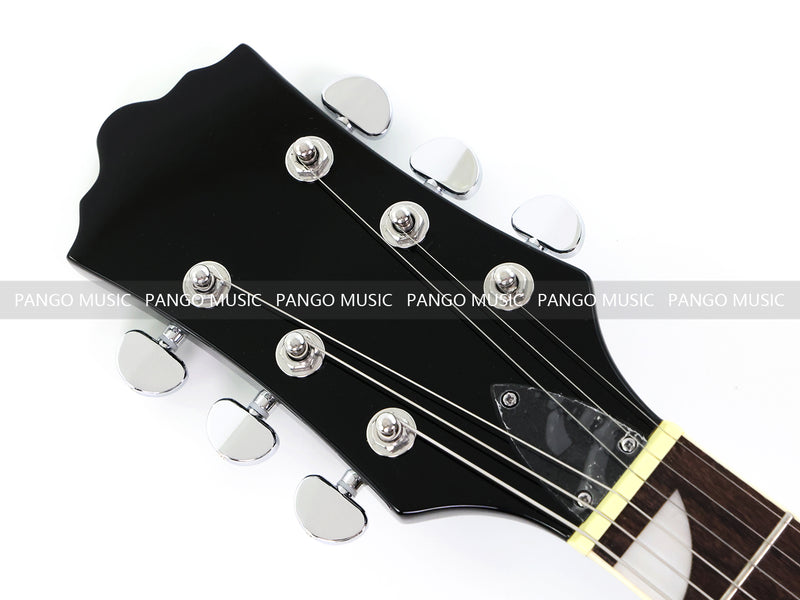 Semi-Hollow Body ES-335 Style Electric Guitar with Gloss Red Burst Finish (HY-2604)