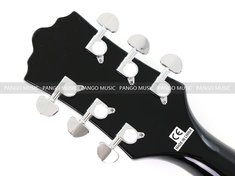 Semi-Hollow Body ES-335 Style Electric Guitar with Gloss Red Burst Finish (HY-2604)