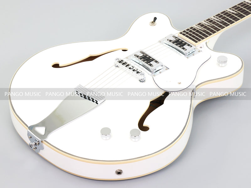 Semi-Hollow Body ES-335 Style Electric Guitar with Gloss White Finish (HY-2606)
