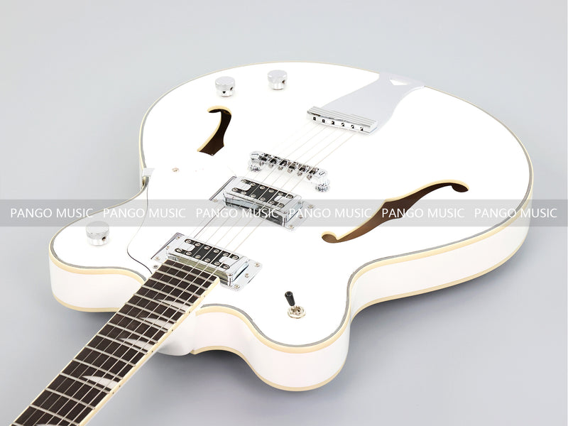 Semi-Hollow Body ES-335 Style Electric Guitar with Gloss White Finish (HY-2606)