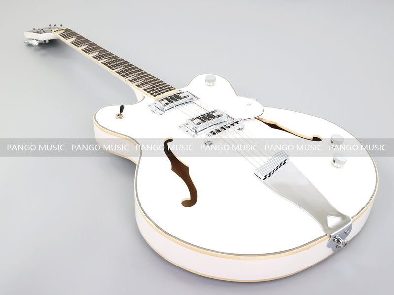 Semi-Hollow Body ES-335 Style Electric Guitar with Gloss White Finish (HY-2606)